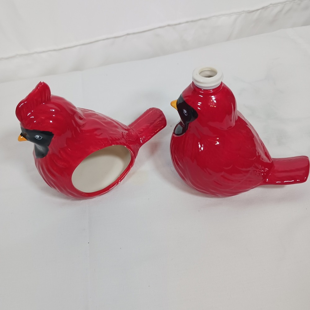Unbranded Cardinal Figurine Set Red Excellent Ceramic Farmhouse Decor
